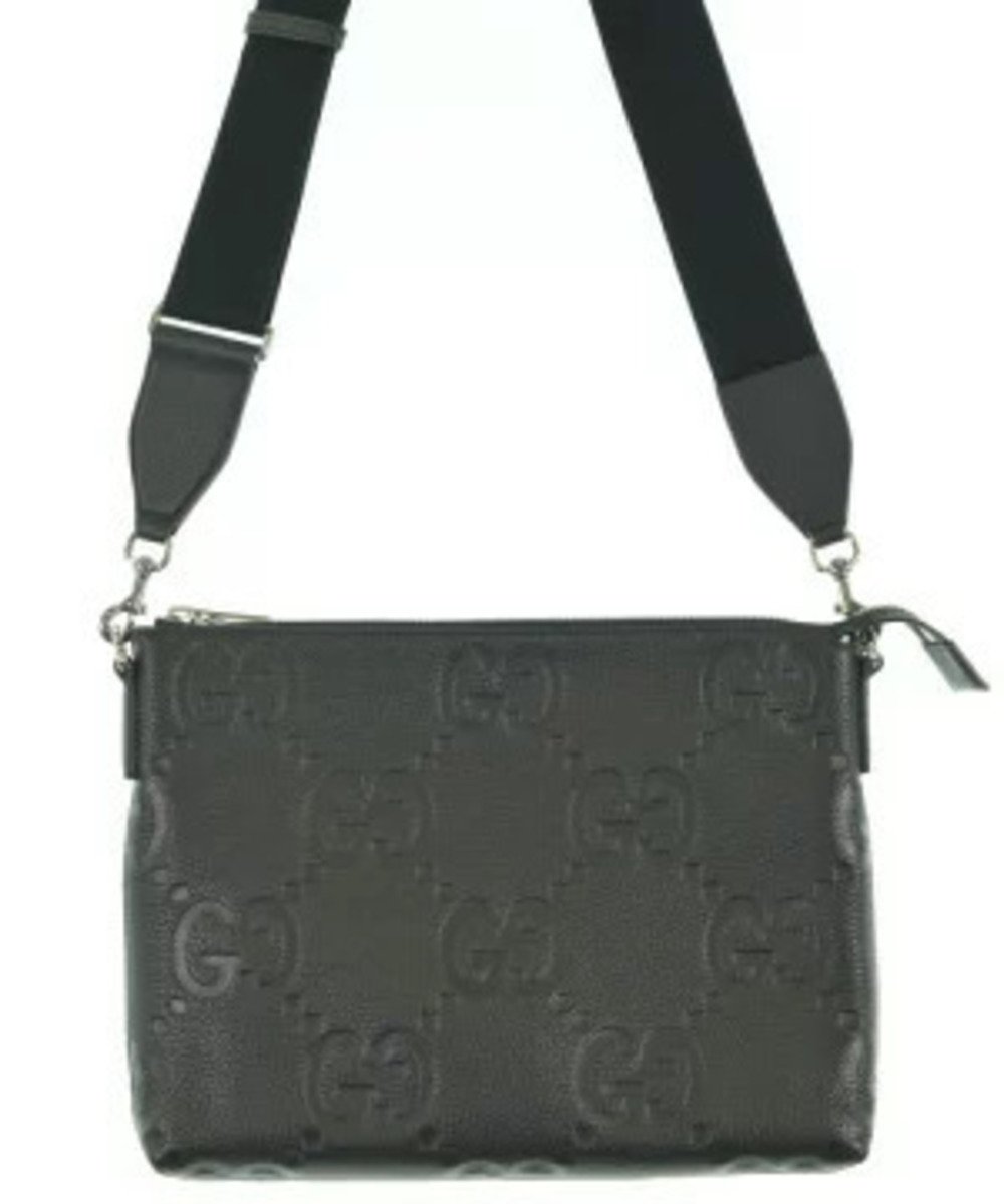 Gucci Jumbo GG messenger bag monogram black leather